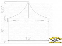15x15 High Peak Frame Tent
