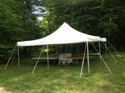 20x20 Pole Tent White