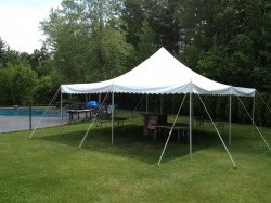 20x20 Pole Tent White