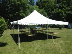 20x20 Pole Tent White