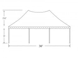 20x30 Pole Tent White