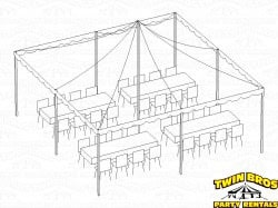 20x20 Pole Tent White