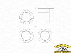 20x20 Pole Tent White