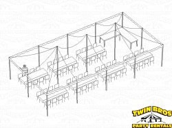 20x40 Pole Tent White