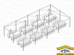 20x40 Pole Tent White