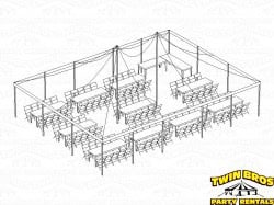 30x40 Pole Tent White