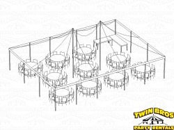 30x40 Pole Tent White
