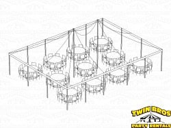 30x40 Pole Tent White