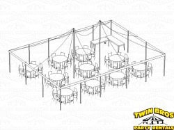 30x40 Pole Tent White