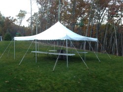 20x20 Pole Tent White