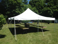 20x20 Pole Tent White
