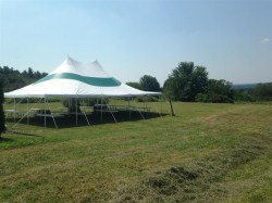 30x40 Pole Tent Green Stripe