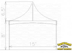 15x15 High Peak Frame Tent