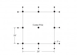 20x20 Pole Tent White