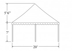 20x30 Pole Tent White