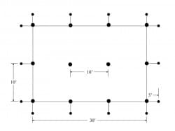 20x30 Pole Tent White