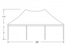 20x30 Pole Tent White
