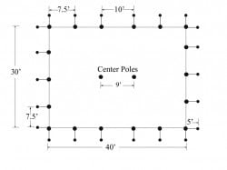 30x40 Pole Tent White
