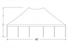 30x40 Pole Tent White