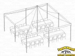20x20 Pole Tent White