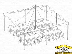 20x20 Pole Tent White