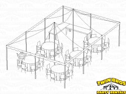20x30 Pole Tent White