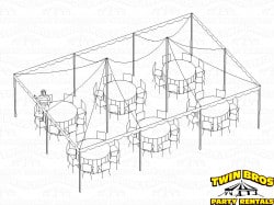 20x30 Pole Tent White