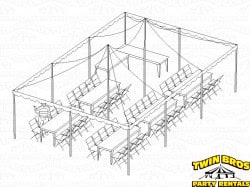 20x30 Pole Tent White