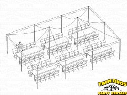 20x30 Pole Tent White