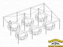 20x30 Pole Tent White