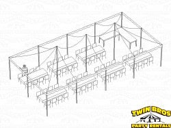 20x40 Pole Tent White