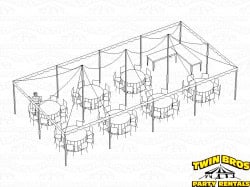 20x40 Pole Tent White