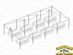20x40 Pole Tent White