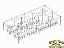 20x40 Pole Tent White