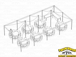 20x40 Pole Tent White