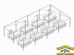20x40 Pole Tent White