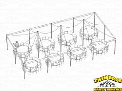 20x40 Pole Tent White