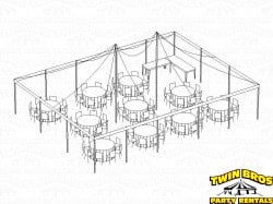 30x40 Pole Tent White